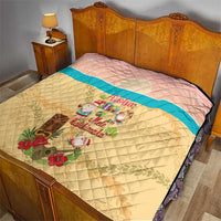 Aloha Hawaii Mele Kalikimaka Quilt Beachy Funny Santa Hawaiian Lei - Polynesian Pride