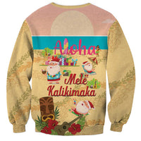 Aloha Hawaii Mele Kalikimaka Sweatshirt Beachy Funny Santa Hawaiian Lei - Polynesian Pride