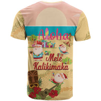 Aloha Hawaii Mele Kalikimaka T Shirt Beachy Funny Santa Hawaiian Lei - Polynesian Pride