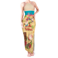 Aloha Hawaii Mele Kalikimaka Tank Maxi Dress Beachy Funny Santa Hawaiian Lei - Polynesian Pride