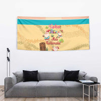 Aloha Hawaii Mele Kalikimaka Tapestry Beachy Funny Santa Hawaiian Lei - Polynesian Pride