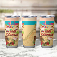 Aloha Hawaii Mele Kalikimaka Tumbler Cup Beachy Funny Santa Hawaiian Lei - Polynesian Pride