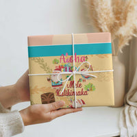 Aloha Hawaii Mele Kalikimaka Wrapping Paper Beachy Funny Santa Hawaiian Lei - Polynesian Pride