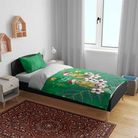 New Zealand Kakapo Christmas Bedding Set Owl Parrot Santa Sliver Fern Manuka - Green - Polynesian Pride