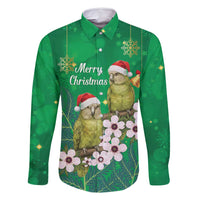 New Zealand Kakapo Christmas Family Matching Summer Maxi Dress and Hawaiian Shirt Owl Parrot Santa Sliver Fern Manuka - Green - Polynesian Pride
