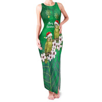 New Zealand Kakapo Christmas Family Matching Tank Maxi Dress and Hawaiian Shirt Owl Parrot Santa Sliver Fern Manuka - Green - Polynesian Pride