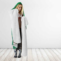 New Zealand Kakapo Christmas Hooded Blanket Owl Parrot Santa Sliver Fern Manuka - Green - Polynesian Pride