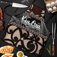 Kia Ora New Zealand Apron Aotearoa Proud Maori Silver Fern - Polynesian Pride