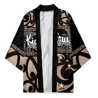 Kia Ora New Zealand Kimono Aotearoa Proud Maori Silver Fern - Polynesian Pride