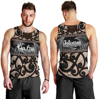 Kia Ora New Zealand Men Tank Top Aotearoa Proud Maori With Silver Fern LT14 - Polynesian Pride