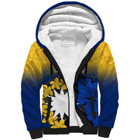 Nauru Independence Day Sherpa Hoodie Repubrikin Naoero Polynesian Pattern LT14 Unisex Blue - Polynesian Pride