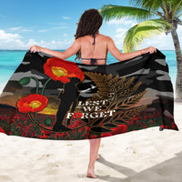 New Zealand ANZAC Day Sarong Lest We Forget Silver Fern With Camouflage LT14 - Polynesian Pride