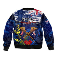 Australia And New Zealand ANZAC Day Bomber Jacket Lest We Forget Silver Fern With Golden Wattle LT14 - Polynesian Pride