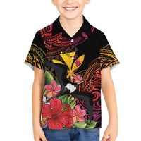 Hawaii Iwa Bird Family Matching Tank Maxi Dress and Hawaiian Shirt Great Frigatebird Kanaka Tropical Hippie Style - Polynesian Pride