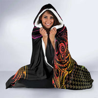 Hawaii Iwa Bird Hooded Blanket Great Frigatebird Kanaka Tropical Hippie Style - Polynesian Pride