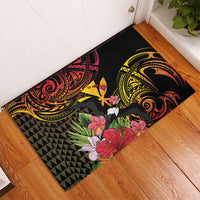 Hawaii Iwa Bird Rubber Doormat Great Frigatebird Kanaka Tropical Hippie Style LT14 - Polynesian Pride