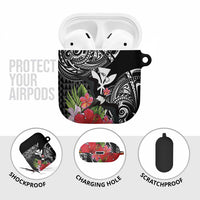 Hawaii Iwa Bird AirPods Case Great Frigatebird Kanaka Tropical Flowers LT14 - Polynesian Pride