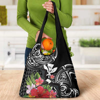 Hawaii Iwa Bird Grocery Bag Great Frigatebird Kanaka Tropical Flowers LT14 - Polynesian Pride