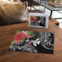 Hawaii Iwa Bird Puzzle Great Frigatebird Kanaka Tropical Flowers LT14 - Polynesian Pride