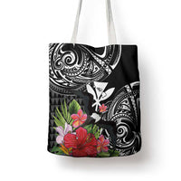 Hawaii Iwa Bird Tote Bag Great Frigatebird Kanaka Tropical Flowers LT14 - Polynesian Pride