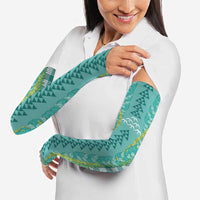 Teal Palaka Hawaii Iwa Bird Arm Sleeves Hawaiian Kakau Jade Vine Lei LT14 - Polynesian Pride