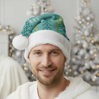 Teal Palaka Hawaii Iwa Bird Christmas Santa Hat Hawaiian Kakau Jade Vine Lei LT14 - Polynesian Pride