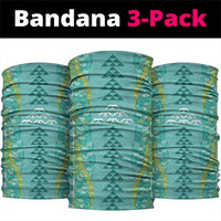 Teal Palaka Hawaii Iwa Bird Neck Gaiter Hawaiian Kakau Jade Vine Lei LT14 package One Size: 25*50cm Teal - Polynesian Pride