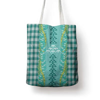 Teal Palaka Hawaii Iwa Bird Tote Bag Hawaiian Kakau Jade Vine Lei LT14 - Polynesian Pride