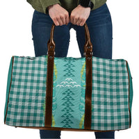 Teal Palaka Hawaii Iwa Bird Travel Bag Hawaiian Kakau Jade Vine Lei LT14 Teal - Polynesian Pride
