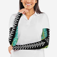 Black Palaka Hawaii Iwa Bird Arm Sleeves Hawaiian Kakau Jade Vine Lei LT14 - Polynesian Pride