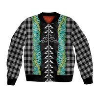 Black Palaka Hawaii Iwa Bird Bomber Jacket Hawaiian Kakau Jade Vine Lei LT14 Unisex Black - Polynesian Pride