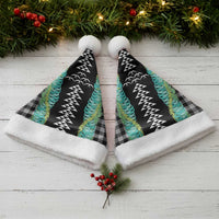 Black Palaka Hawaii Iwa Bird Christmas Santa Hat Hawaiian Kakau Jade Vine Lei LT14 - Polynesian Pride