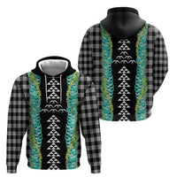 Black Palaka Hawaii Iwa Bird Hoodie Hawaiian Kakau Jade Vine Lei LT14 - Polynesian Pride