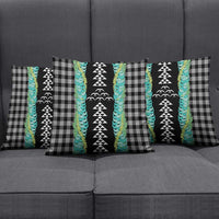 Black Palaka Hawaii Iwa Bird Pillow Cover Hawaiian Kakau Jade Vine Lei LT14 - Polynesian Pride