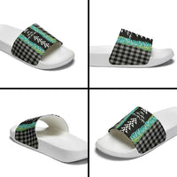 Black Palaka Hawaii Iwa Bird Slide Sandals Hawaiian Kakau Jade Vine Lei LT14 - Polynesian Pride