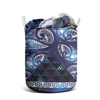 Matariki New Zealand Laundry Basket NZ Niho Taniwha Maori New Year Blue Galaxy