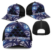 Matariki New Zealand Mesh Trucker Cap NZ Niho Taniwha Maori New Year Blue Galaxy