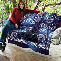 Matariki New Zealand Quilt NZ Niho Taniwha Maori New Year Blue Galaxy