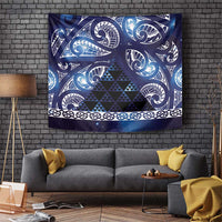 Matariki New Zealand Tapestry NZ Niho Taniwha Maori New Year Blue Galaxy