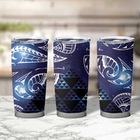 Matariki New Zealand Tumbler Cup NZ Niho Taniwha Maori New Year Blue Galaxy LT14 - Polynesian Pride