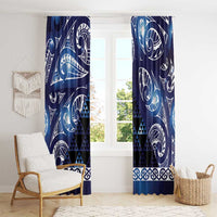 Matariki New Zealand Window Curtain NZ Niho Taniwha Maori New Year Blue Galaxy