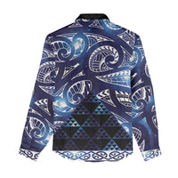 Matariki New Zealand Women Casual Shirt NZ Niho Taniwha Maori New Year Blue Galaxy