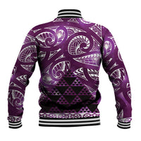 Matariki New Zealand Baseball Jacket NZ Niho Taniwha Maori New Year Purple Galaxy