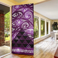 Matariki New Zealand Door Cover NZ Niho Taniwha Maori New Year Purple Galaxy