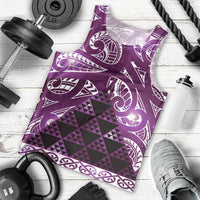 Matariki New Zealand Men Tank Top NZ Niho Taniwha Maori New Year Purple Galaxy