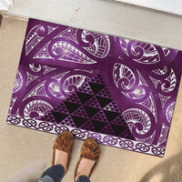 Matariki New Zealand Rubber Doormat NZ Niho Taniwha Maori New Year Purple Galaxy LT14 - Polynesian Pride