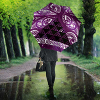 Matariki New Zealand Umbrella NZ Niho Taniwha Maori New Year Purple Galaxy