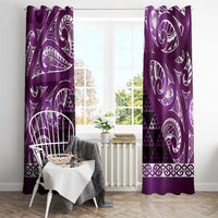 Matariki New Zealand Window Curtain NZ Niho Taniwha Maori New Year Purple Galaxy