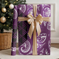 Matariki New Zealand Wrapping Paper NZ Niho Taniwha Maori New Year Purple Galaxy LT14 - Polynesian Pride