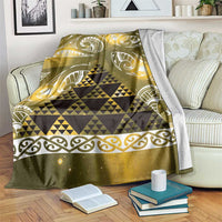 Matariki New Zealand Blanket NZ Niho Taniwha Maori New Year Yellow Galaxy